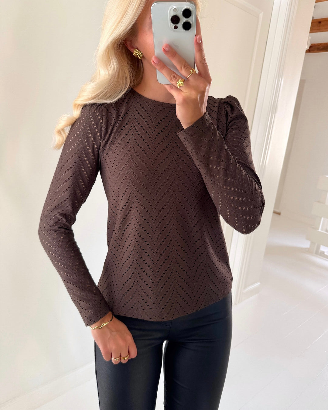 JDY bluse carla cathinka ls o-neck chocolate brown