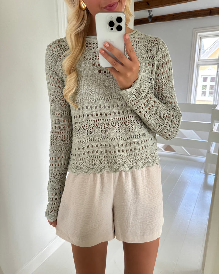 JDY bluse sun lay ls boatneck desert sage