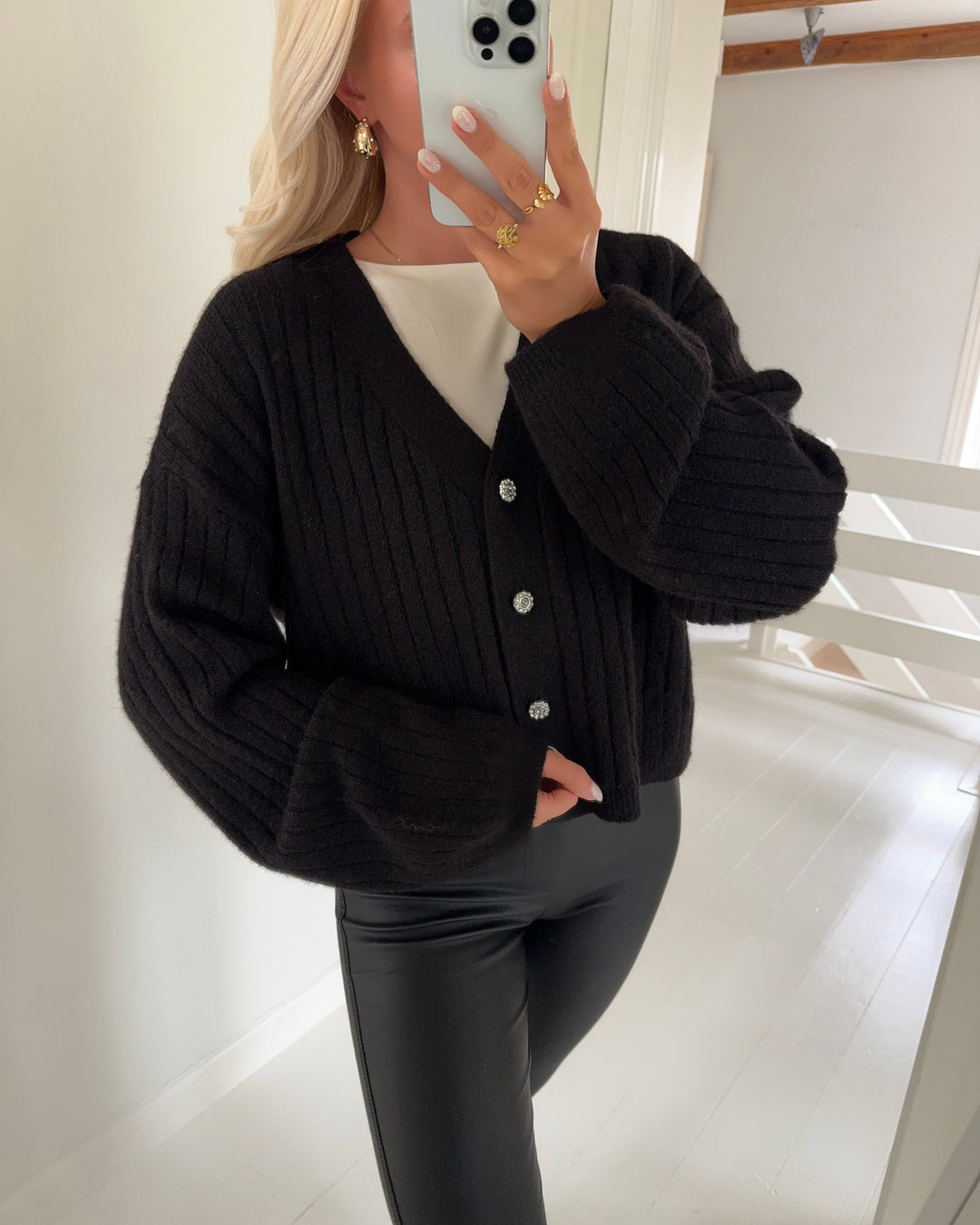 Vero Moda cardigan elya ls v-neck black