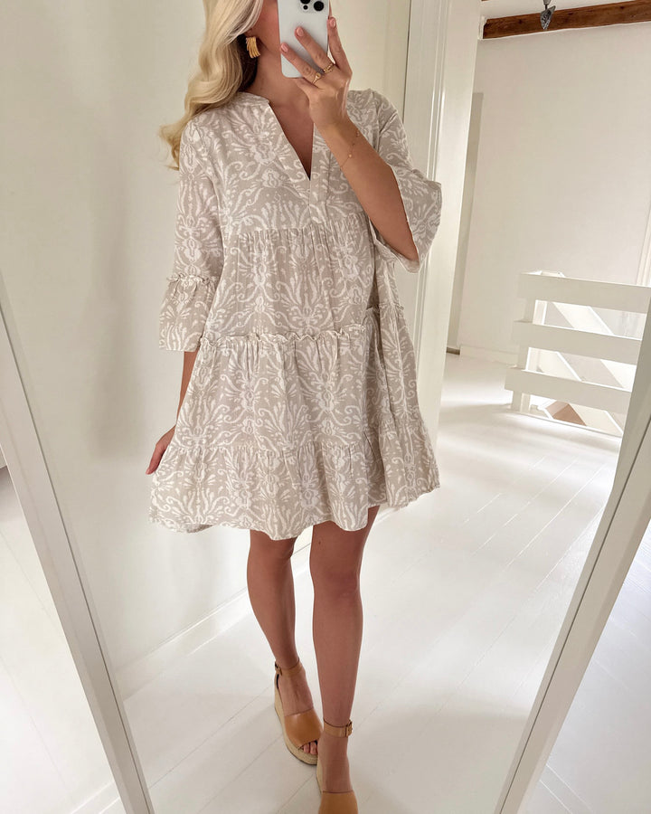 Vero Moda kjole dicthe 3/4 tunic pumice stone/ally