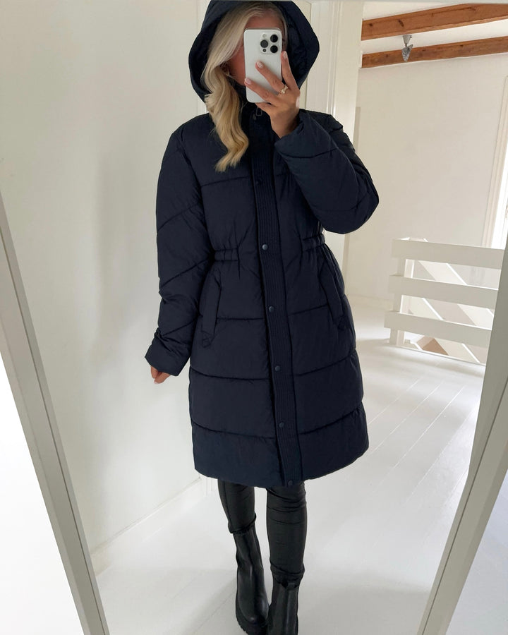 JDY jakke nathalie long puffer dark sapphire