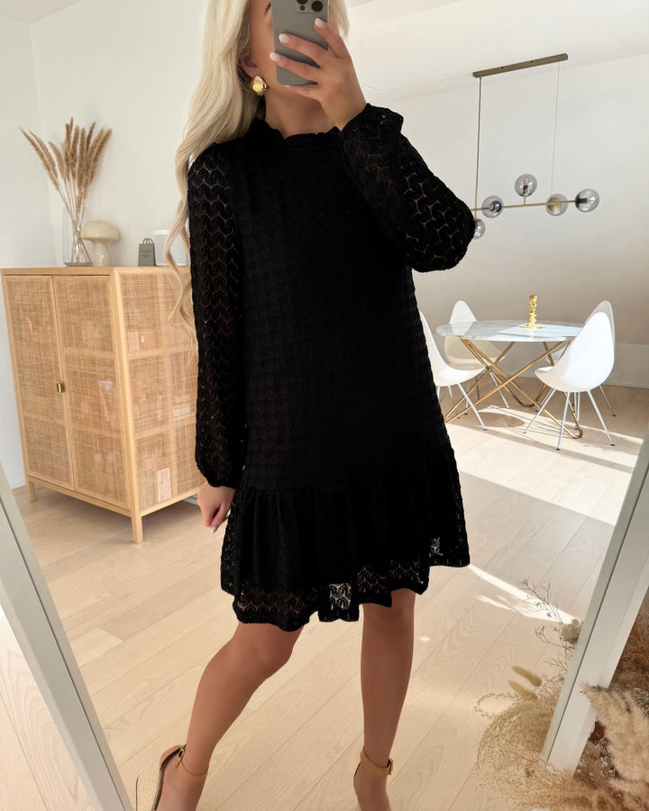 Vero Moda kjole becca ls o-neck short black