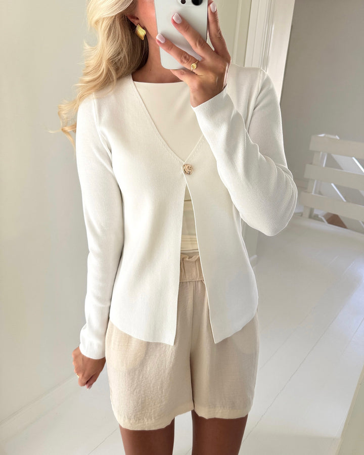 Vero Moda cardigan hailey ls knit snow white