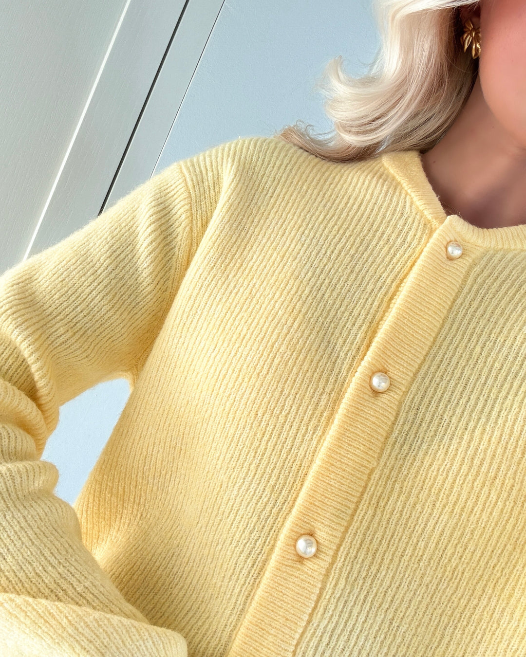 JDY cardigan lumi life ls button golden haze/melange