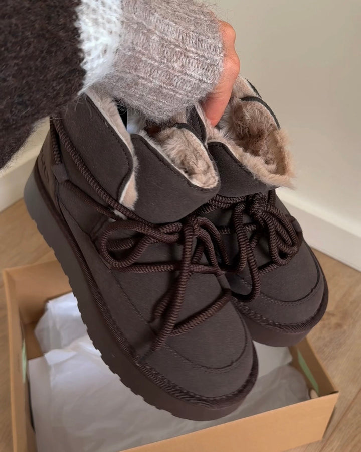 Only støvler fan felicia lace teddy platform bracken - FORUDBESTILLING LEV. UGE 43