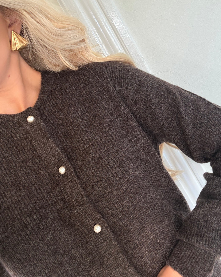 JDY cardigan lumi life ls button bracken/melange