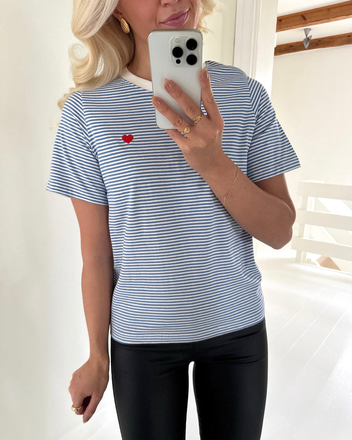 JDY t-shirt pisa ss print ebb and flower/cloud dancer stripes/bittersweet heart