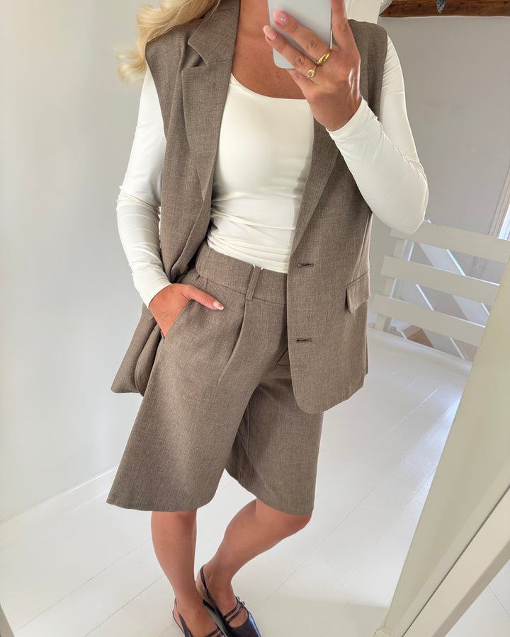 Only shorts linda hw mel long major brown/melange