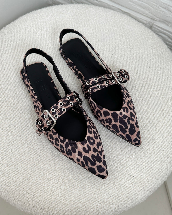 Only ballerina aura-5 pu slingback buckle sand/leo