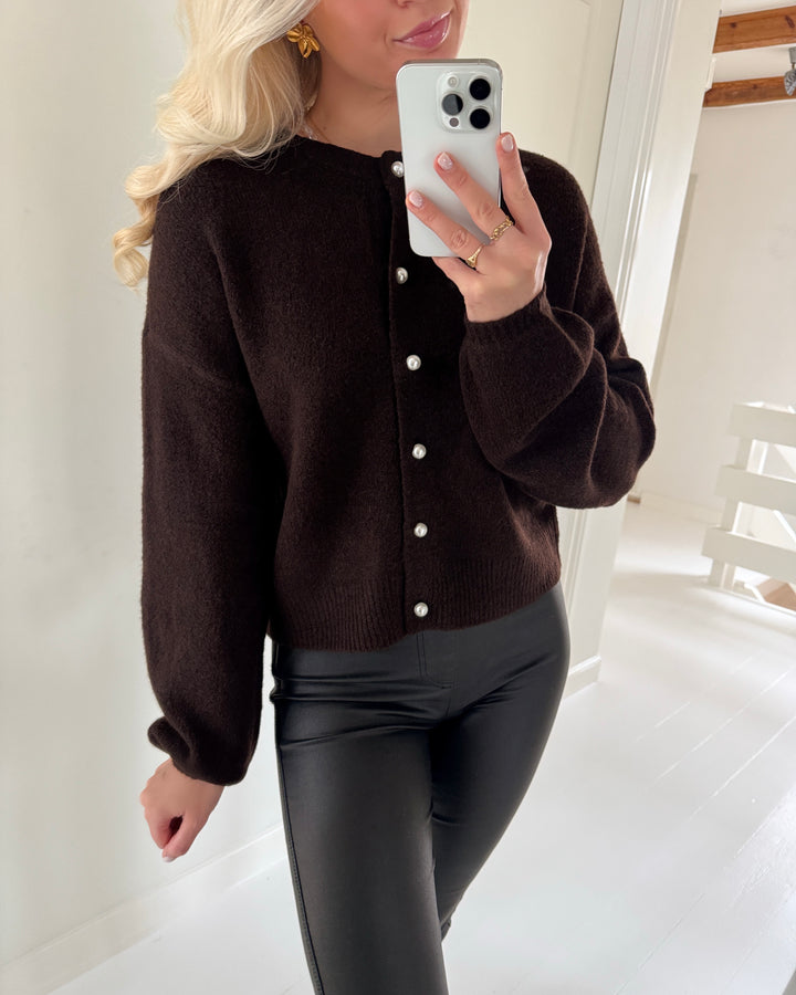 Only cardigan isabella ls hot fudge melange