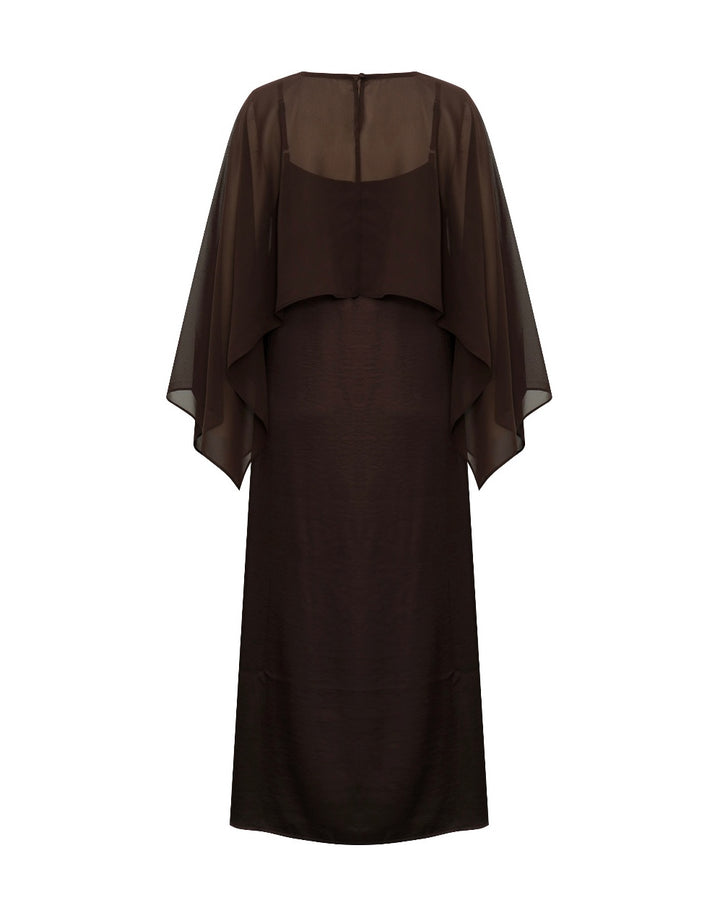 A-View kjole flow dark brown