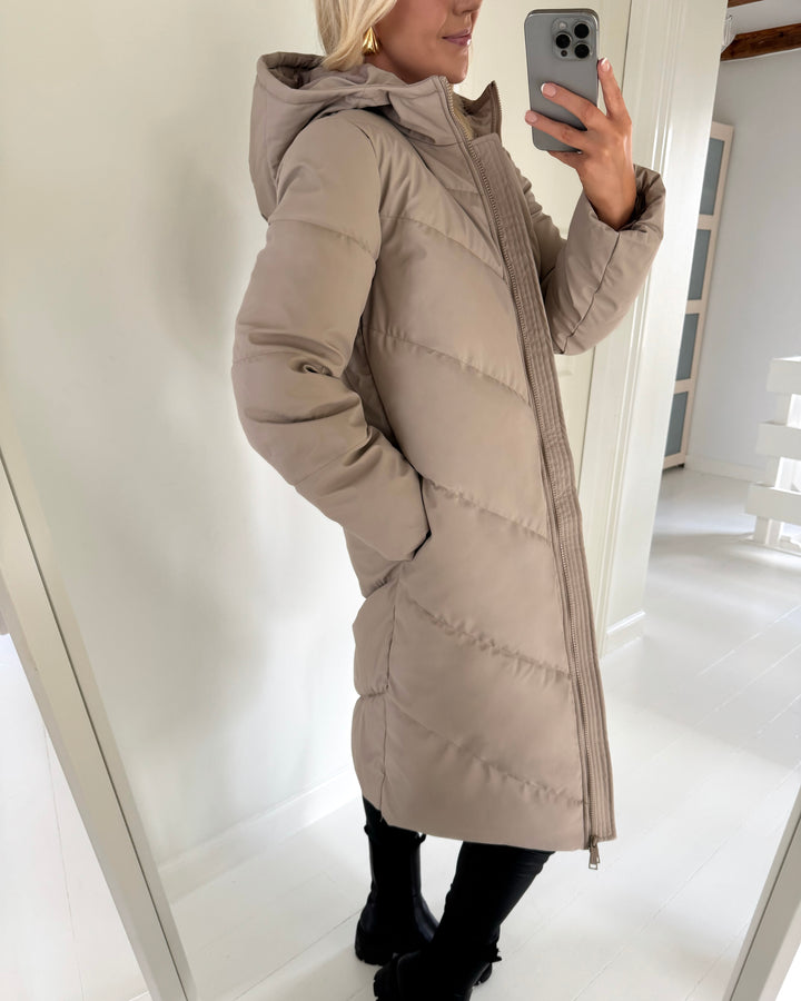 JDY jakke ulrikka life water rep puffa otw noos simply taupe