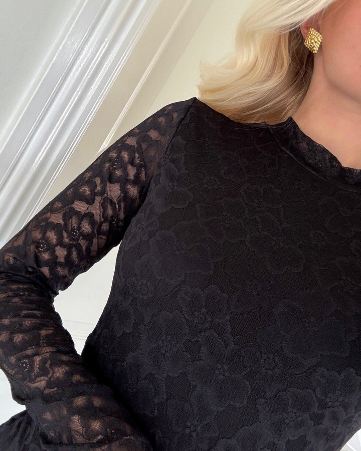 Vero Moda kjole lorene ls lace black