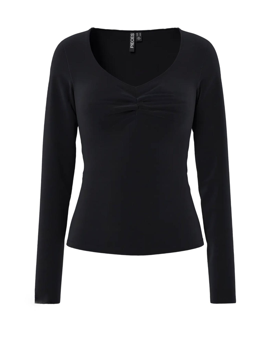 Pieces bluse maliva ls v-neck black