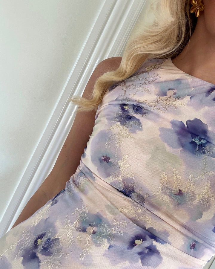 A-View kjole belena purple/yellow