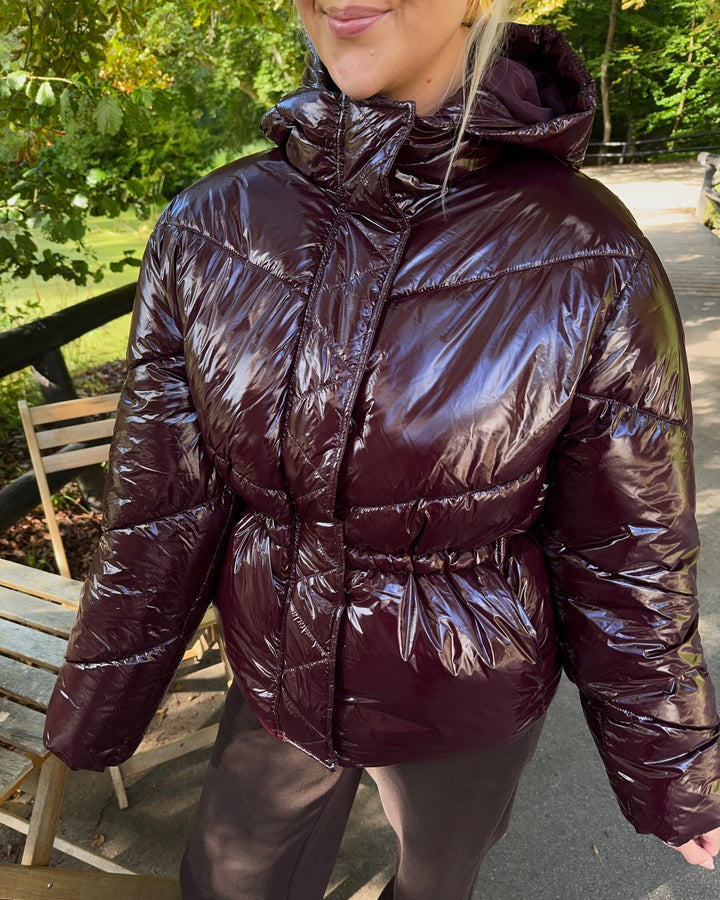 Only jakke rillo shiny puffer fudge