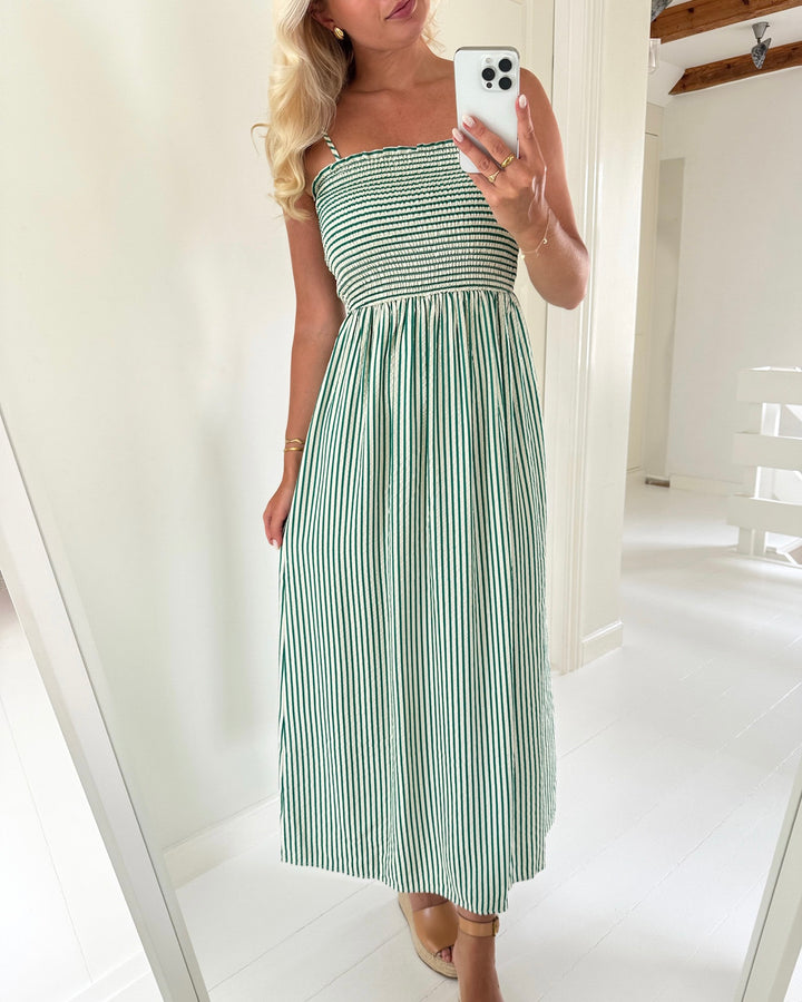 Only kjole bari strap smock cadmium green