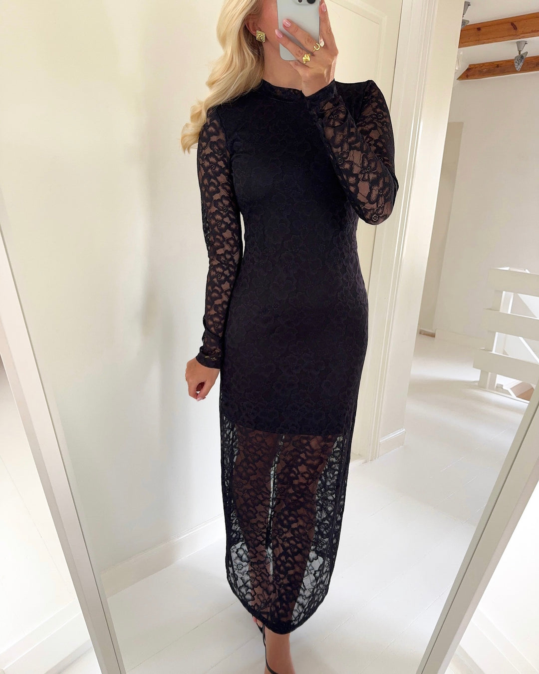 Vero Moda kjole lorene ls lace black