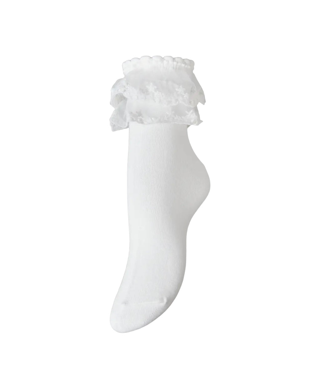 Pieces sokker joline noos bright white lace