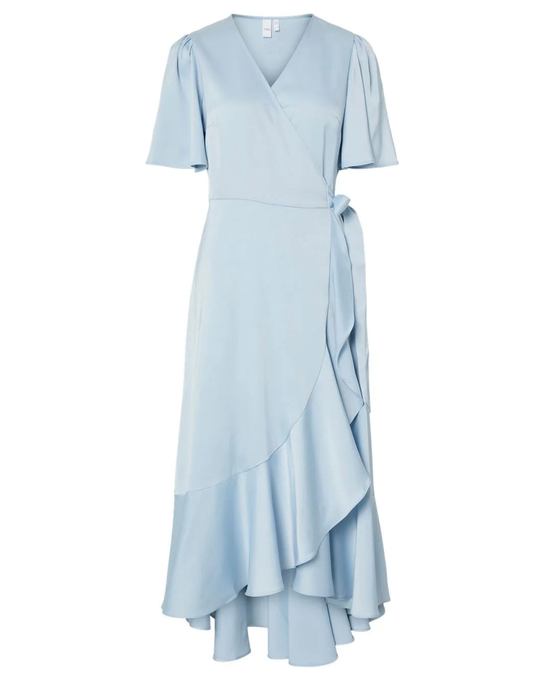 Y.A.S kjole thea 2/4 midi wrap skyway
