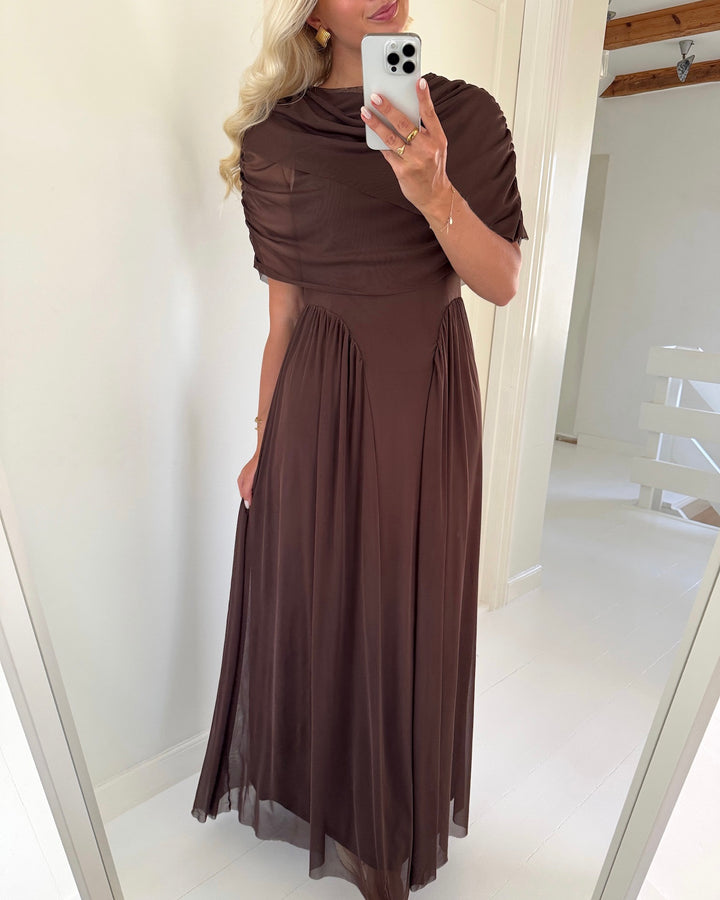 Vero Moda kjole rosetta 2/4 cape chicory coffee