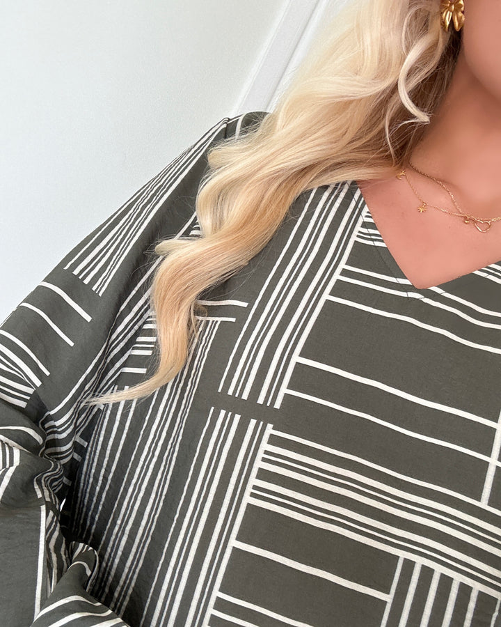 JDY bluse troya life ls long kambaba w. birch ikat stripes