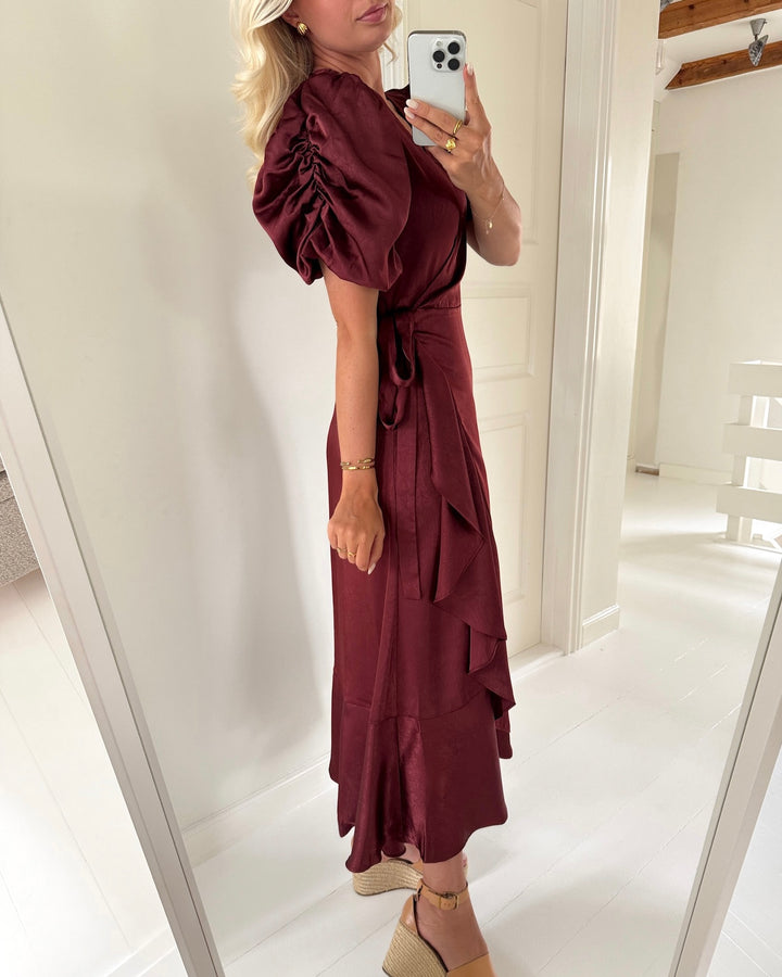 A-View kjole sinda deep burgundy