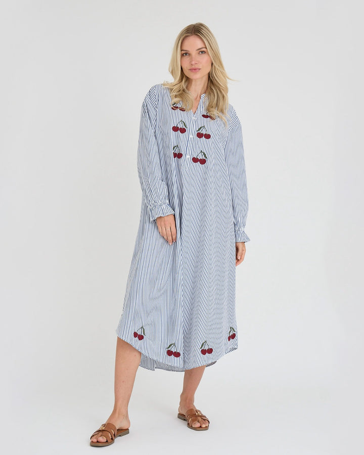 A-View kjole alize blue/white stribe