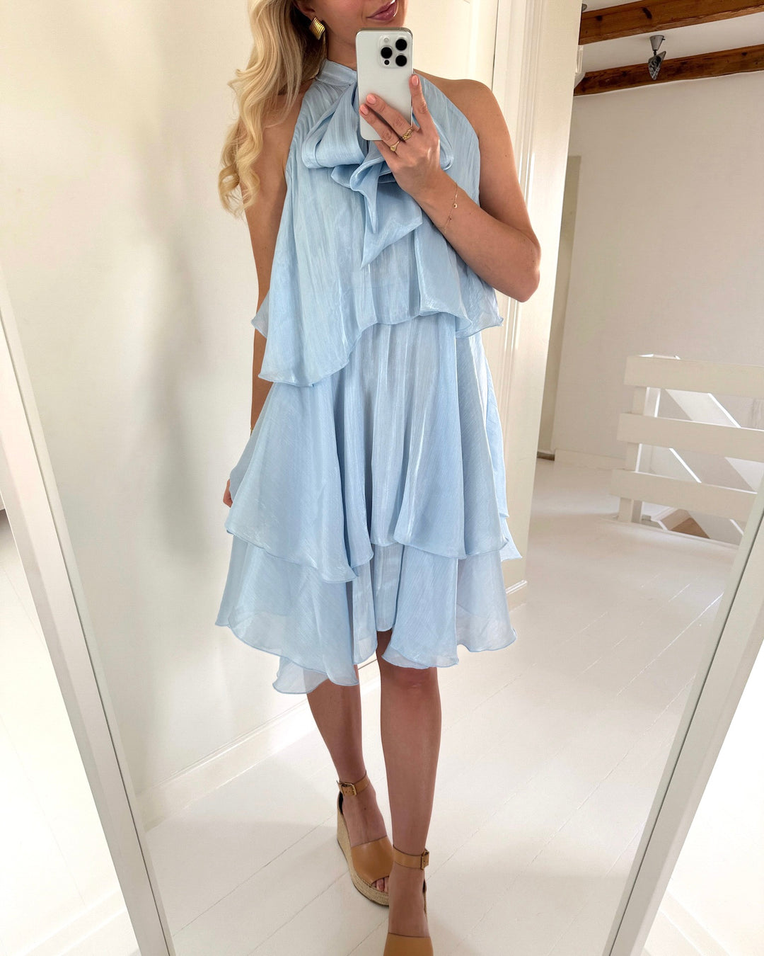 A-View kjole demi light blue