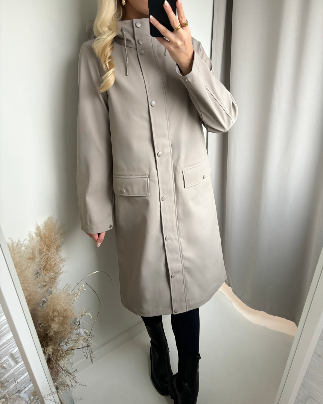 Vero Moda regnjakke malou coated moon rock