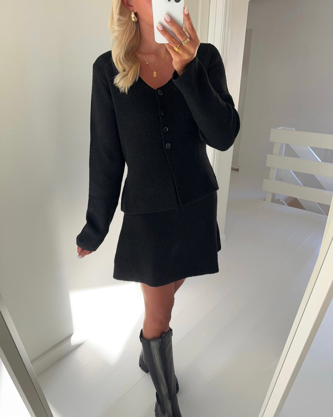 JDY cardigan lea life ls button black
