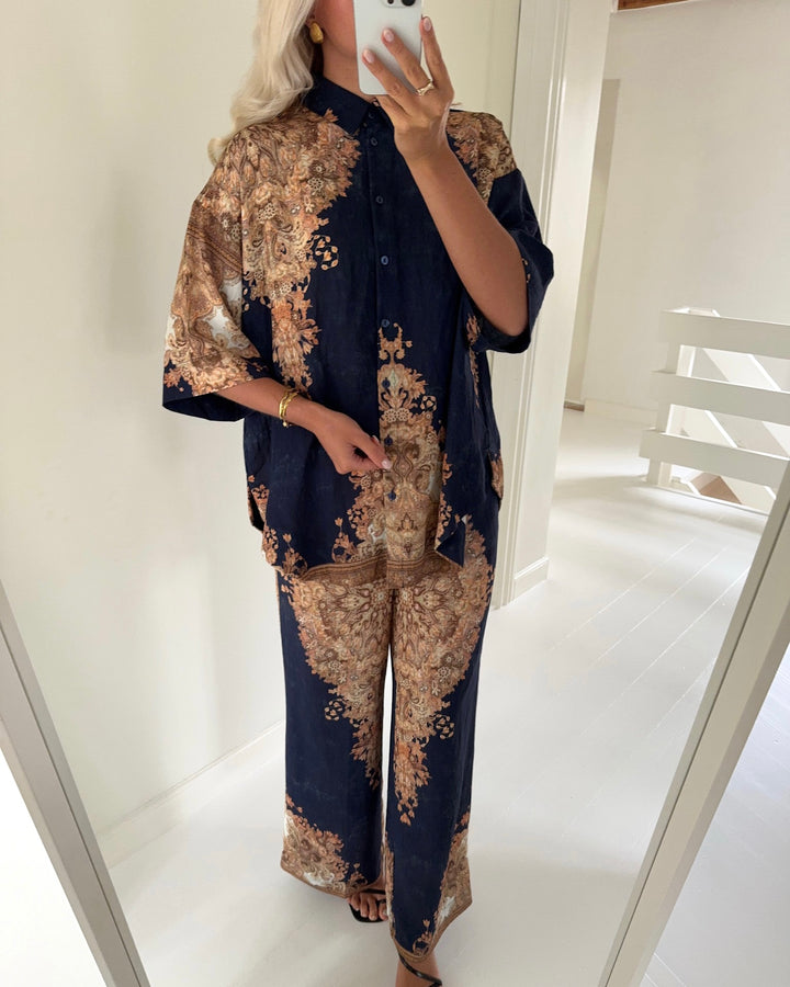 Love&Divine bukser love1176-5 navy/paisley