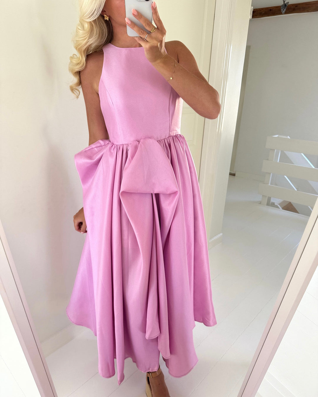 Y.A.S kjole ellina sl long pink frosting