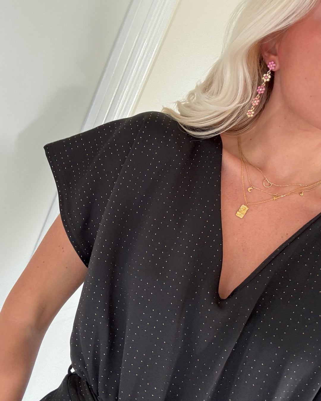 Pieces øreringe sophia gold colour st 2