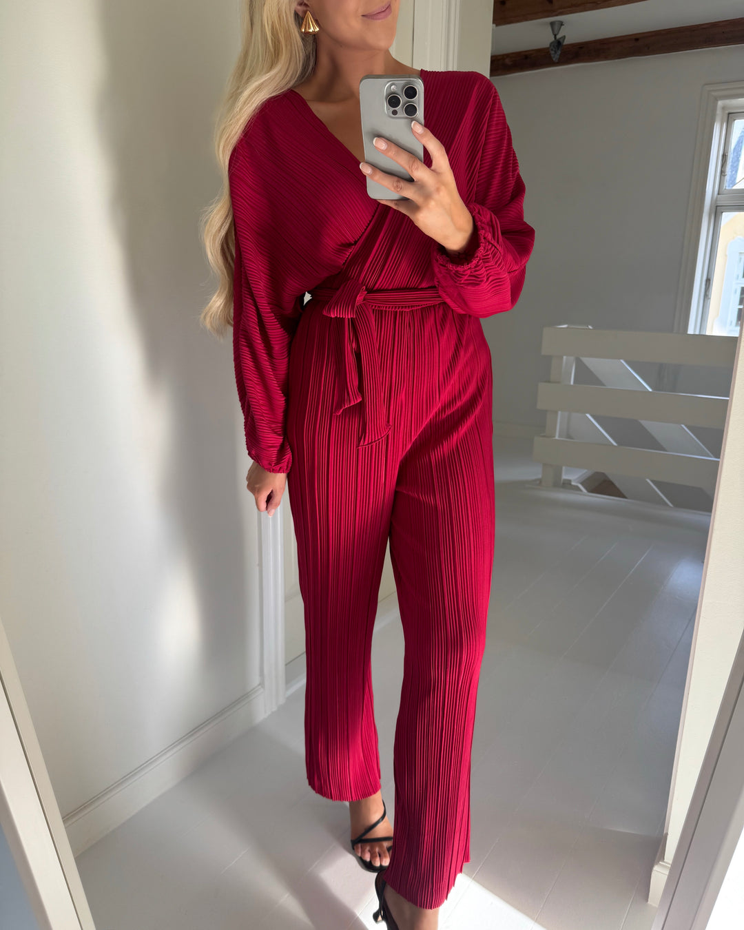 Y.A.S jumpsuit olinda ls ankle persian red