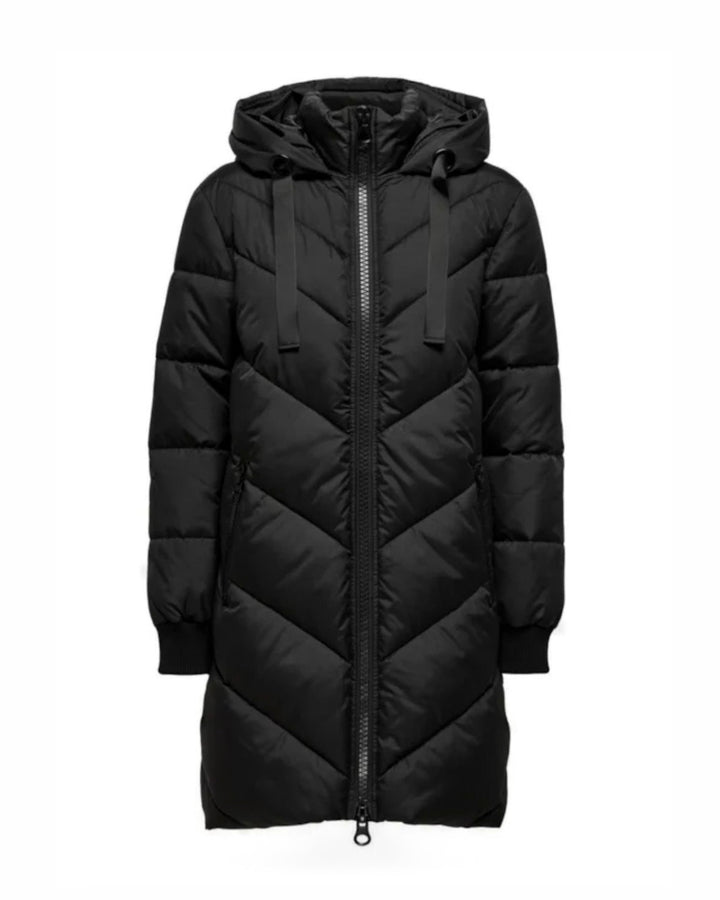 JDY jakke skylar life hood black/black