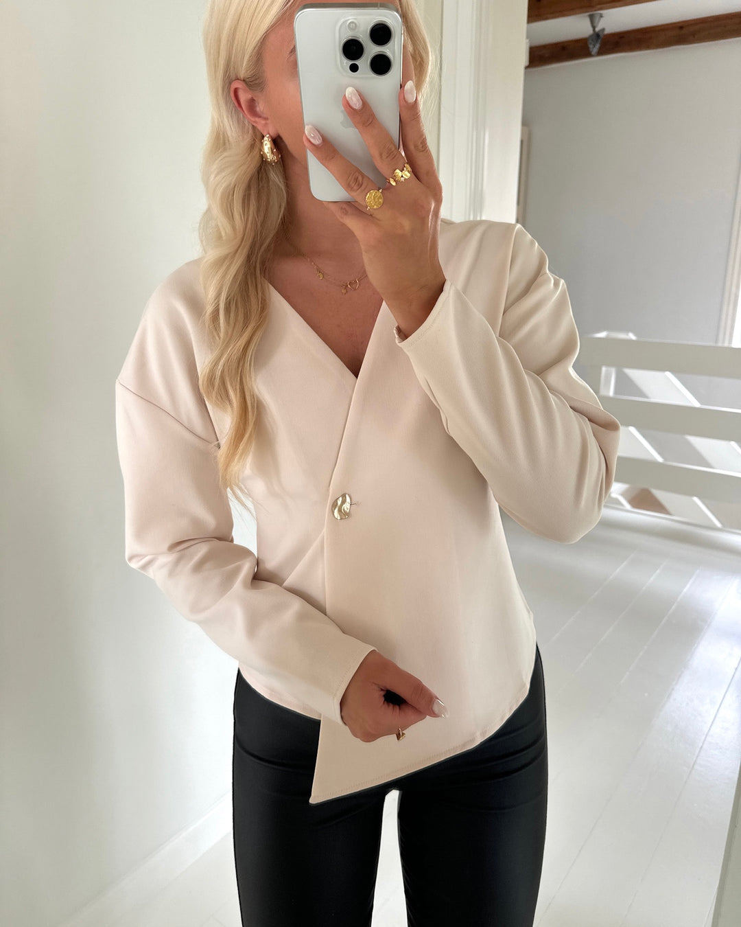 Vero Moda bluse sonja ls sandshell