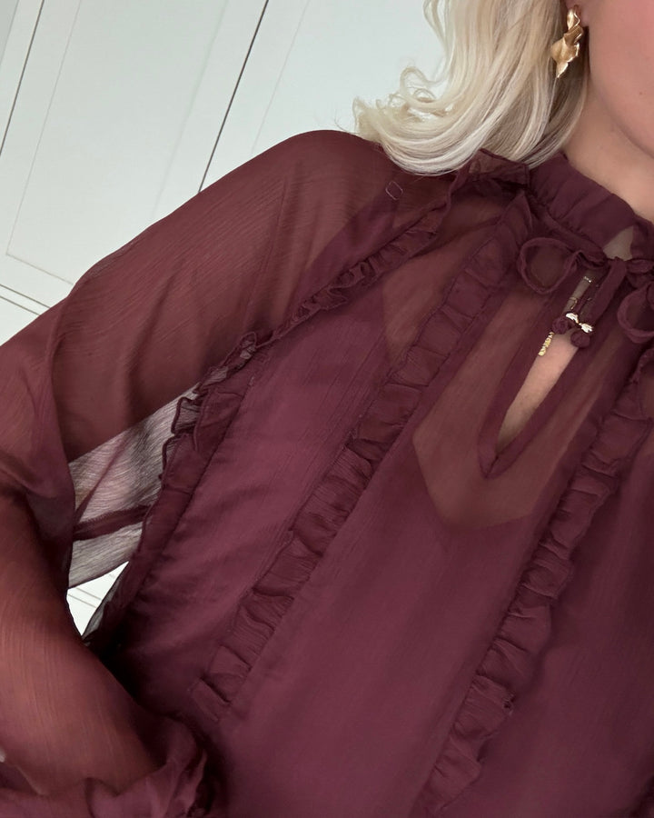 Love&Divine kjole love1359 d. bordeaux - FORUDBESTILLING LEV. UGE 50