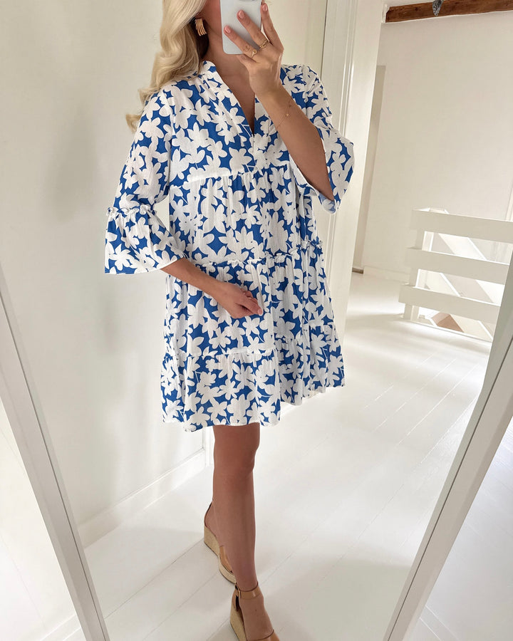 Vero Moda kjole dicthe 3/4 nebulas blue/small loa