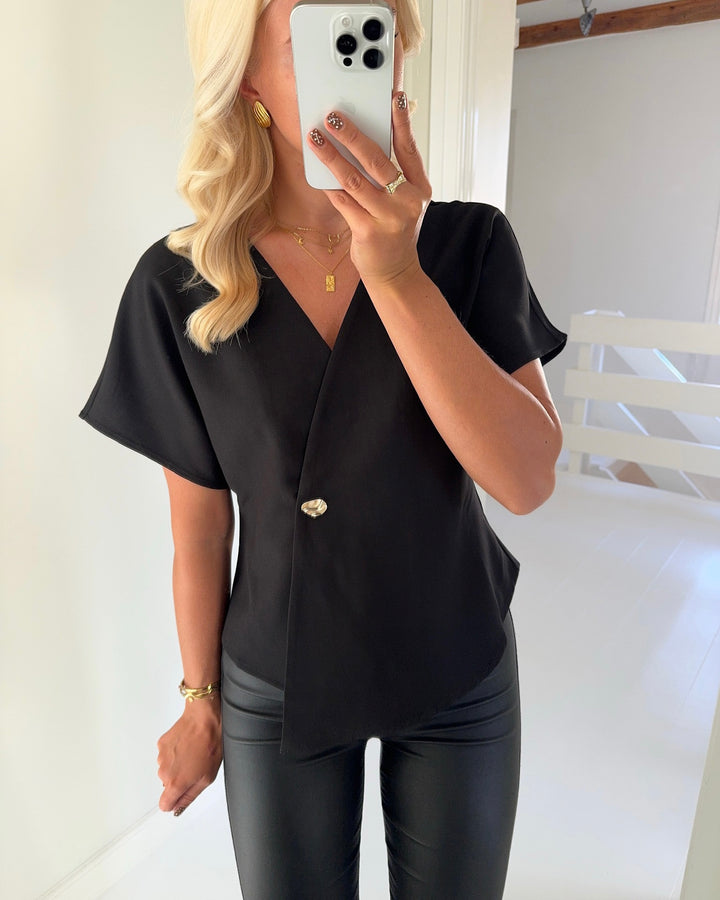 Vero Moda top sonja ss v-neck black