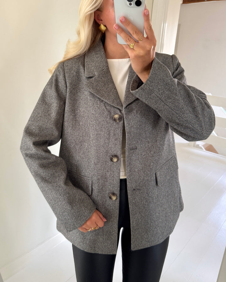 Pieces blazer bianca ls noos black melange