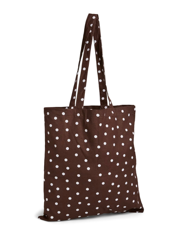 Pieces tote bag mira chicory coffee dots