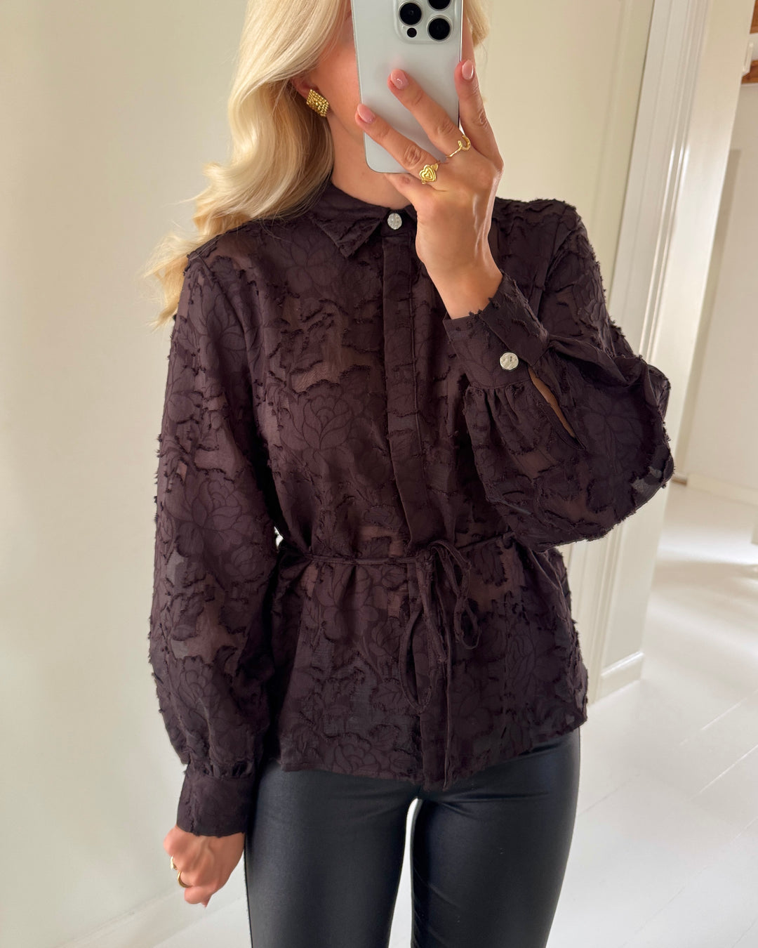 Vero Moda skjorte joy ls chocolate torte