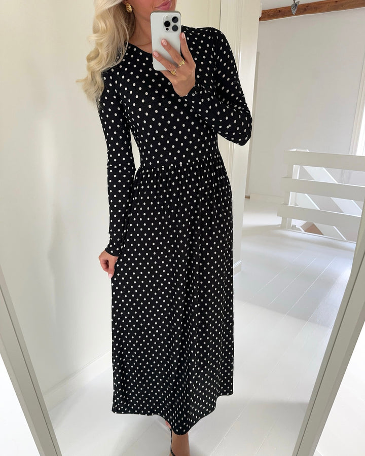 JDY kjole bowie life ls black/dots