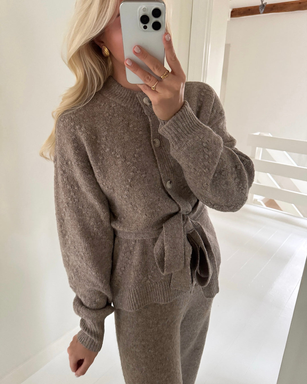 Y.A.S cardigan alto ls knit fungi