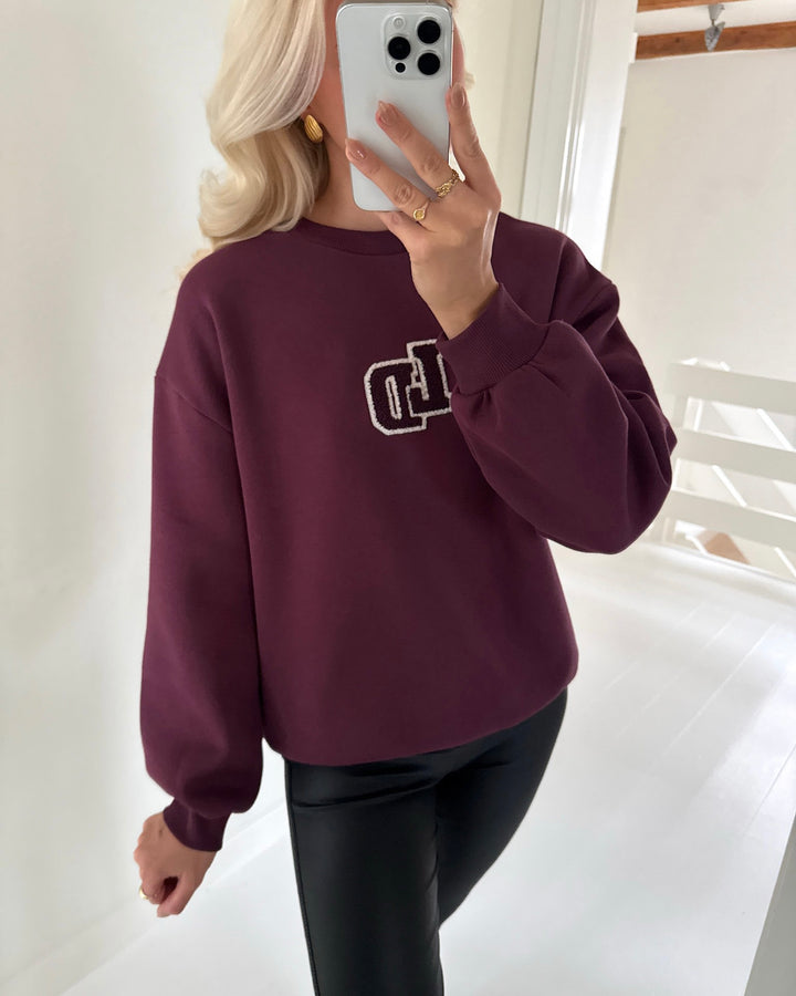 Love&Divine sweatshirt love 1456 deep bordeaux - FORUDBESTILLING LEV. UGE 6