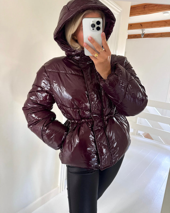 Only jakke rillo shiny puffer fudge