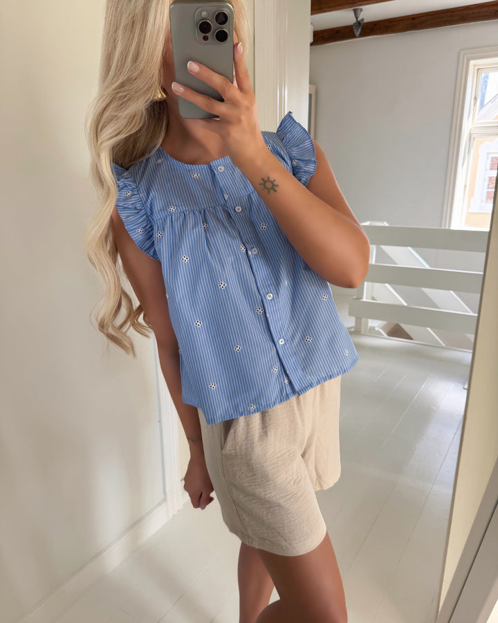 Only top amanda sl emb coronet blue/white