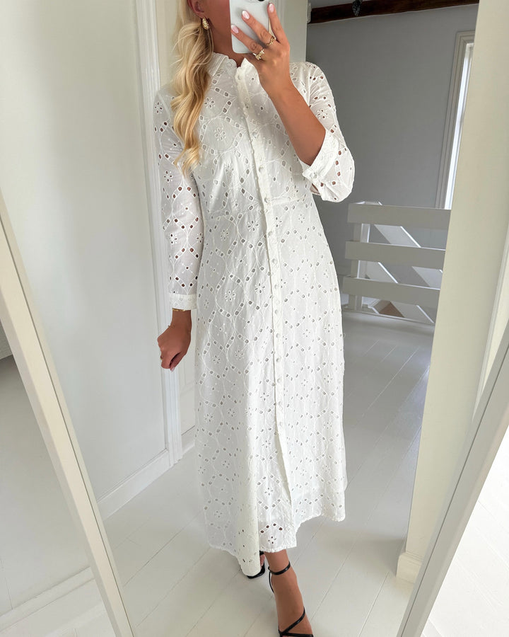 Y.A.S kjole savanno long shirt s. d2d star white