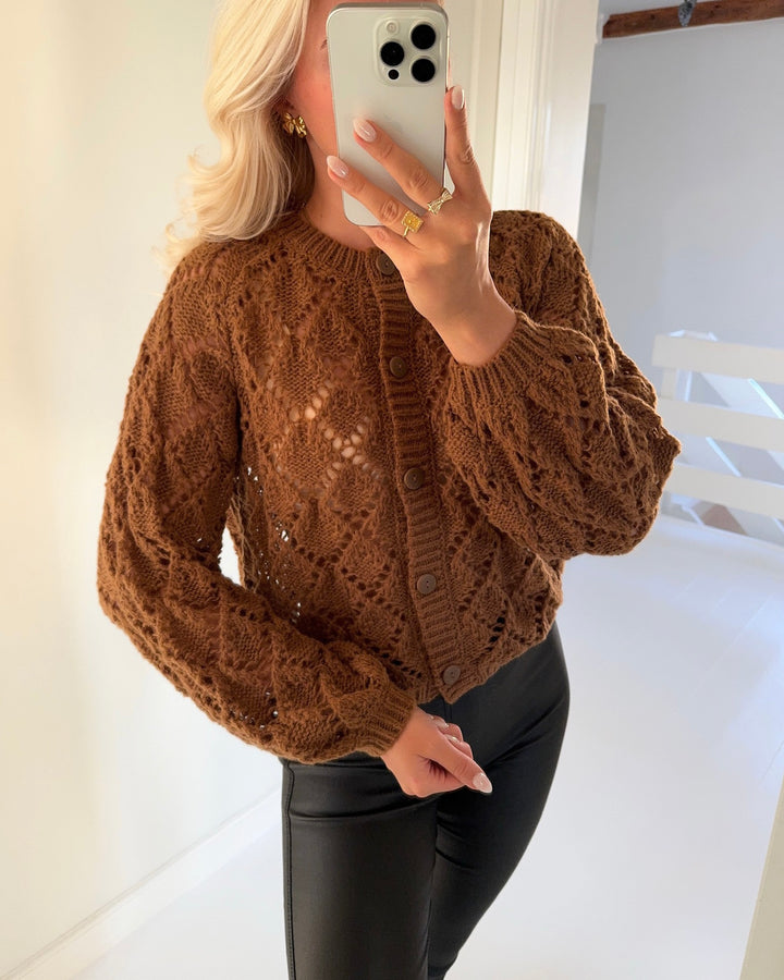 Vero Moda cardigan alice ls knit cardigan toffee